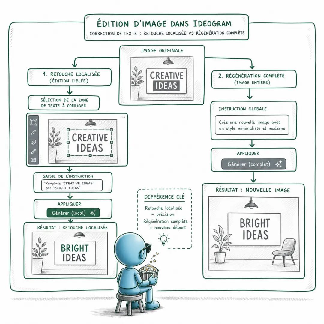 Que change Ideogram 4.5 pour &eacute;diter une image ?